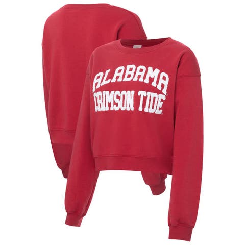 Women's ZooZatz Crimson Alabama Crimson Tide Chenille Cropped Sweatshirt