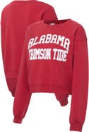 ZOOZATZ Women's ZooZatz Crimson Alabama Crimson Tide Chenille Cropped Sweatshirt