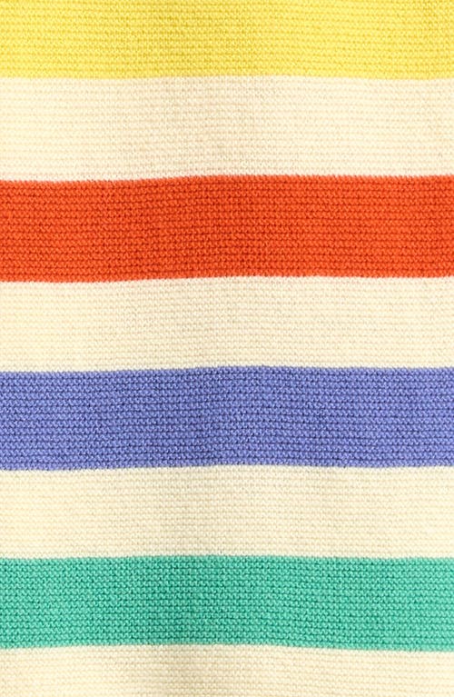 Bobo Choses Stripe Organic Cotton Sweater Romper In Multicolor