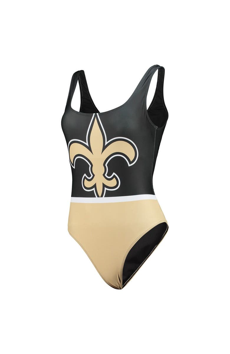 FOCO Women's FOCO Black New Orleans Saints Team One-Piece Swimsuit, Alternate, color, 