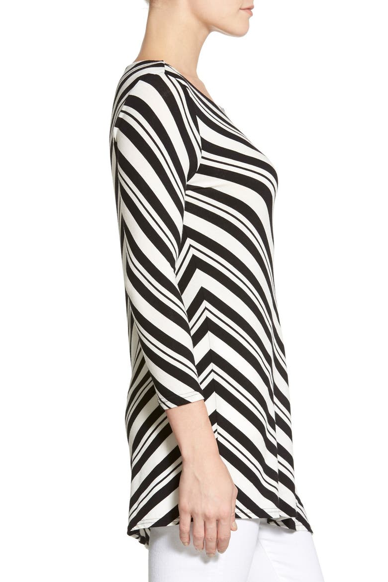 Stripe Asymmetrical Top, Alternate, color, RICH BLACK