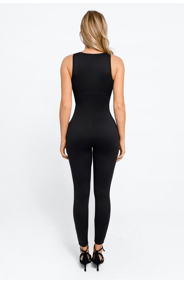 Popilush Shapewear Sleeveless Body-Sculpting Zip Front Jumpsuit, Alternate, color,