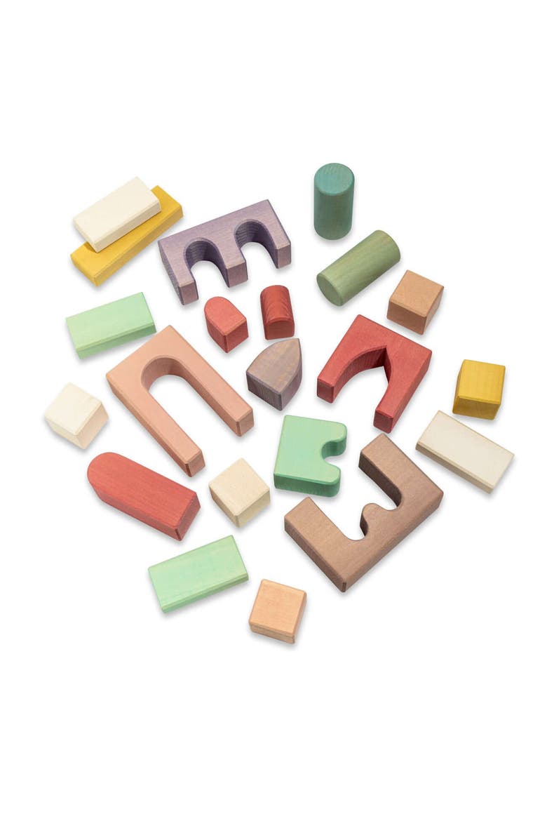 Karen Classic Wooden Building Block Set - 21 Pieces, Alternate, color, Easter