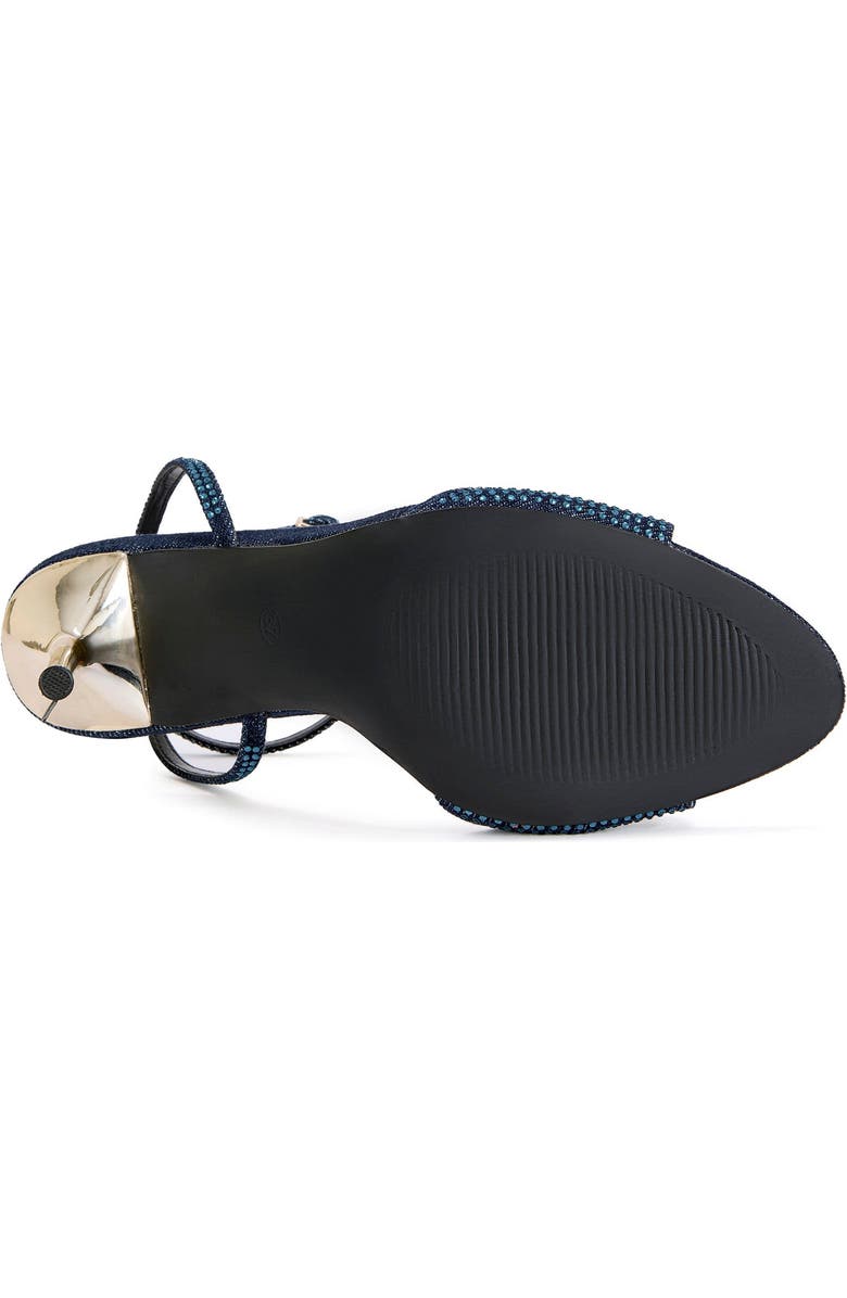 AZALEA WANG TREETOK-DENIM EMBELLISHED STILETTO SANDAL - DENIM / 6 / STILETTO, Alternate, color, Denim