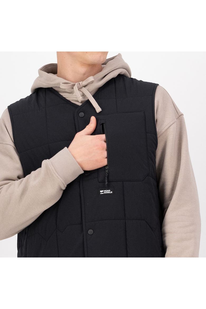 Stacker Merino Insulated Vest, Alternate, color, Black/Basil