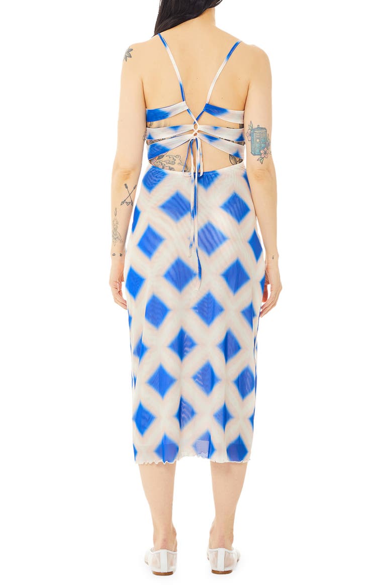Kai Tie Back Stretch Mesh Dress, Alternate, color, NEPTUNE