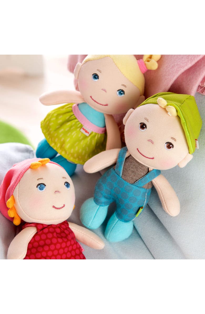 HABA Mini Soft Doll Matteo - Tiny 6" First Baby Boy Doll from Birth and Up, Alternate, color, Multi