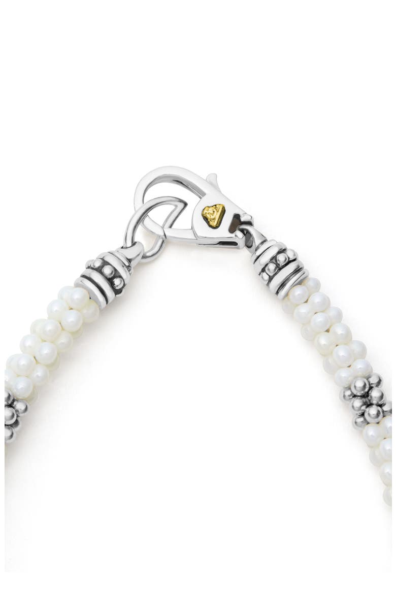 White Caviar Rope Bracelet, Alternate, color, WHITE