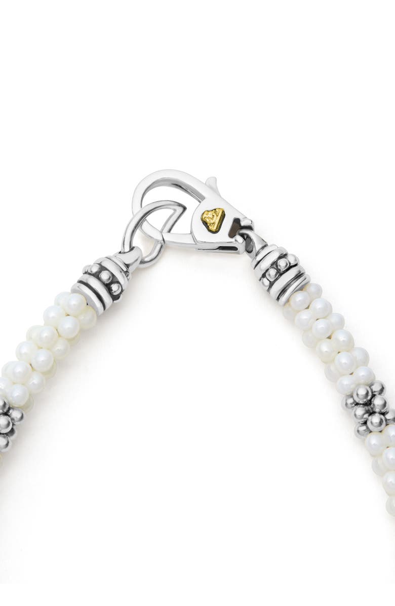 LAGOS White Caviar Rope Bracelet, Alternate, color, White
