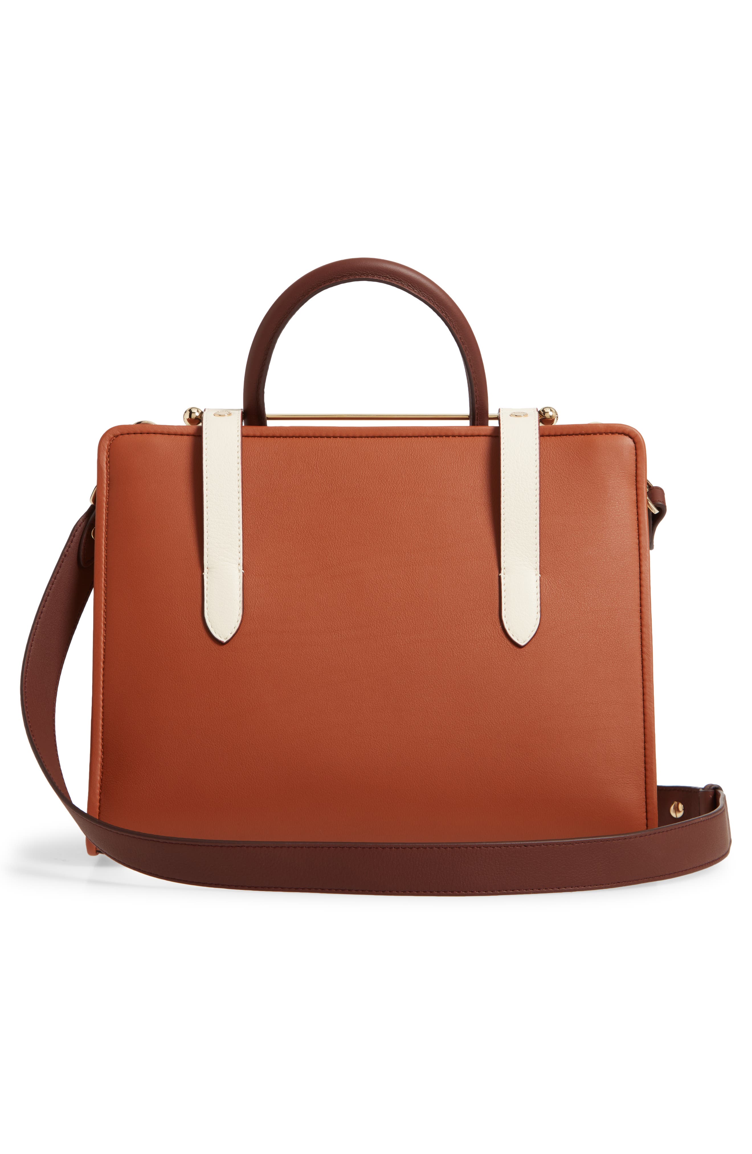 Strathberry Tricolor Midi Leather Tote, Alternate, color, 