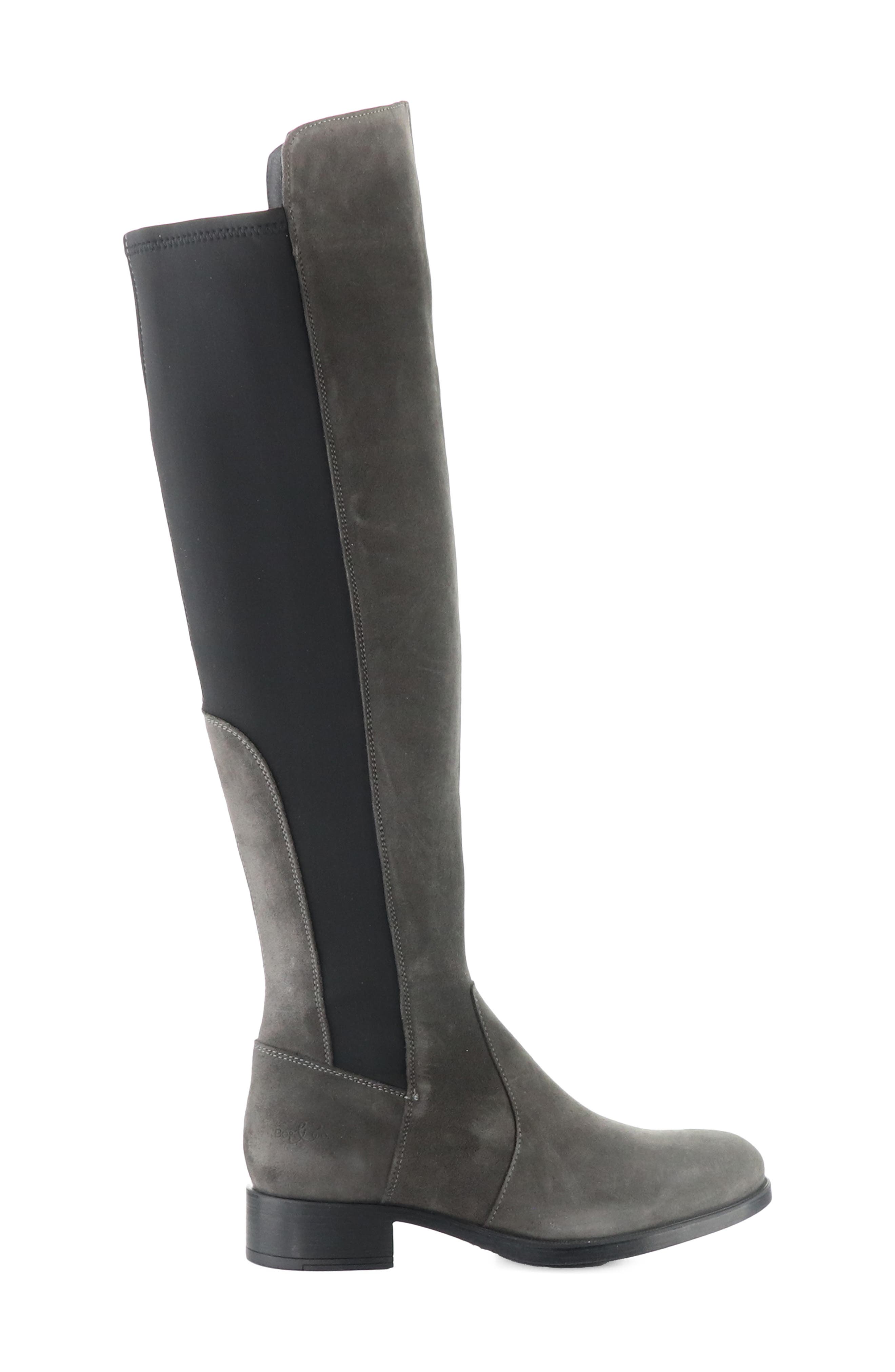 Bunt Waterproof Over the Knee Boot, Alternate, color, GREY/BLACK SUEDE/TRI