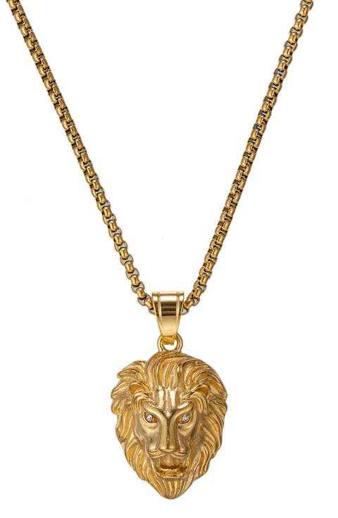Men's Joseph Lion Head Pendant Necklace