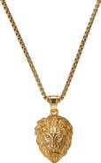EYE CANDY LOS ANGELES Men's Joseph Lion Head Pendant Necklace