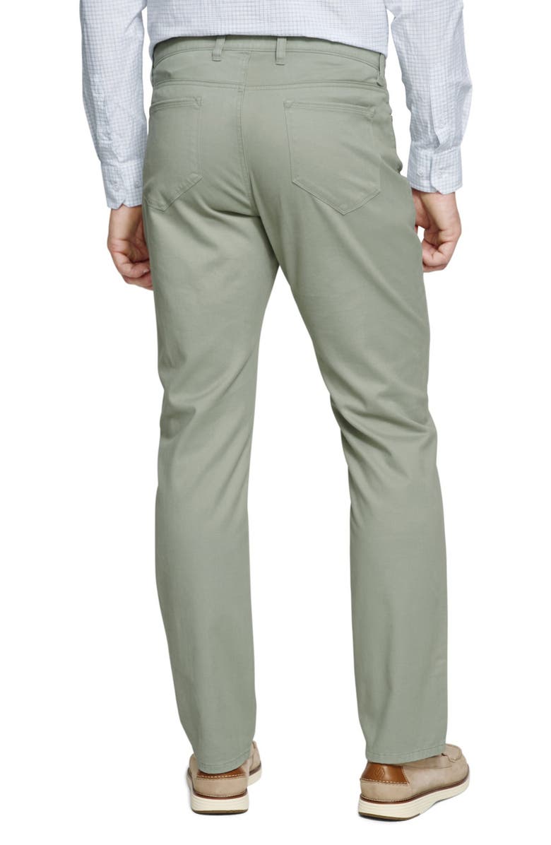 Johnston & Murphy Straight Leg Stretch Stretch Pima Cotton Pants, Alternate, color, Sage