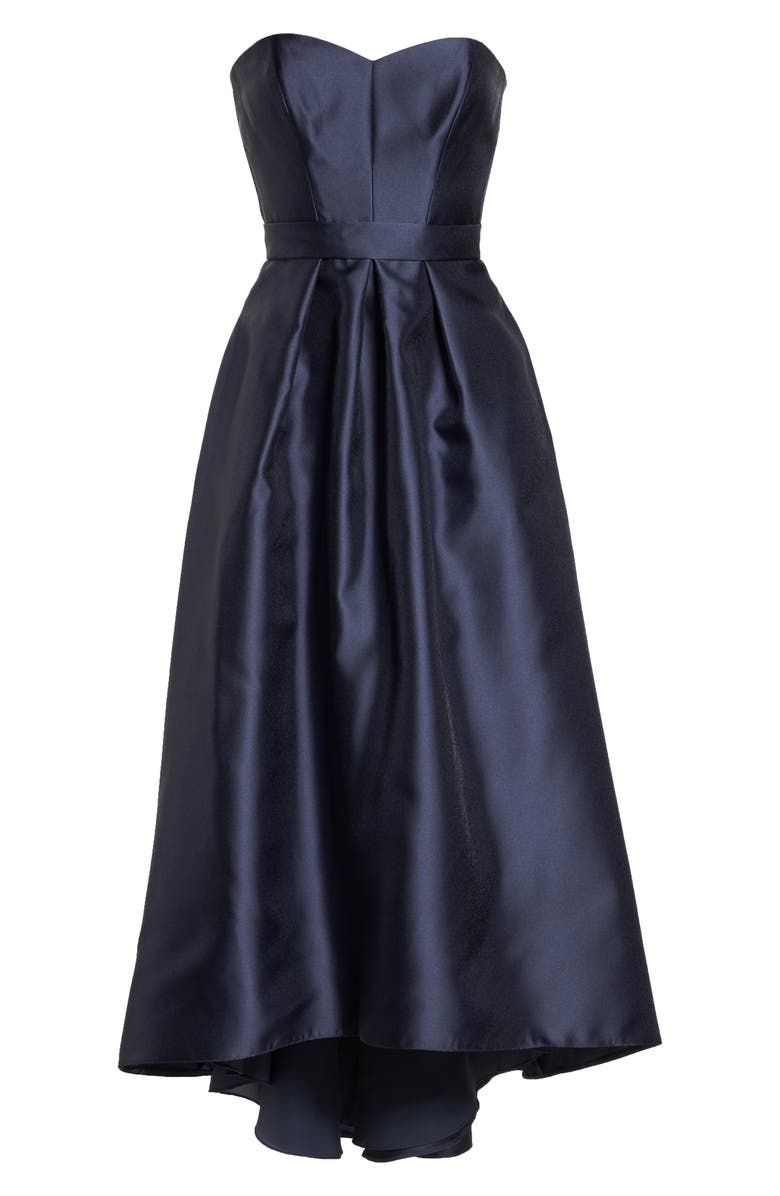 Alfred Sung Strapless High/Low Ballgown, Alternate, color,