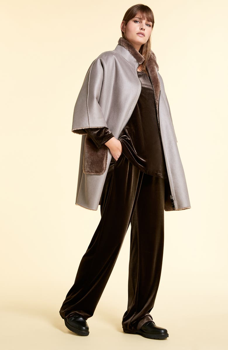 Marina Rinaldi Velvet Jersey Pants, Alternate, color,