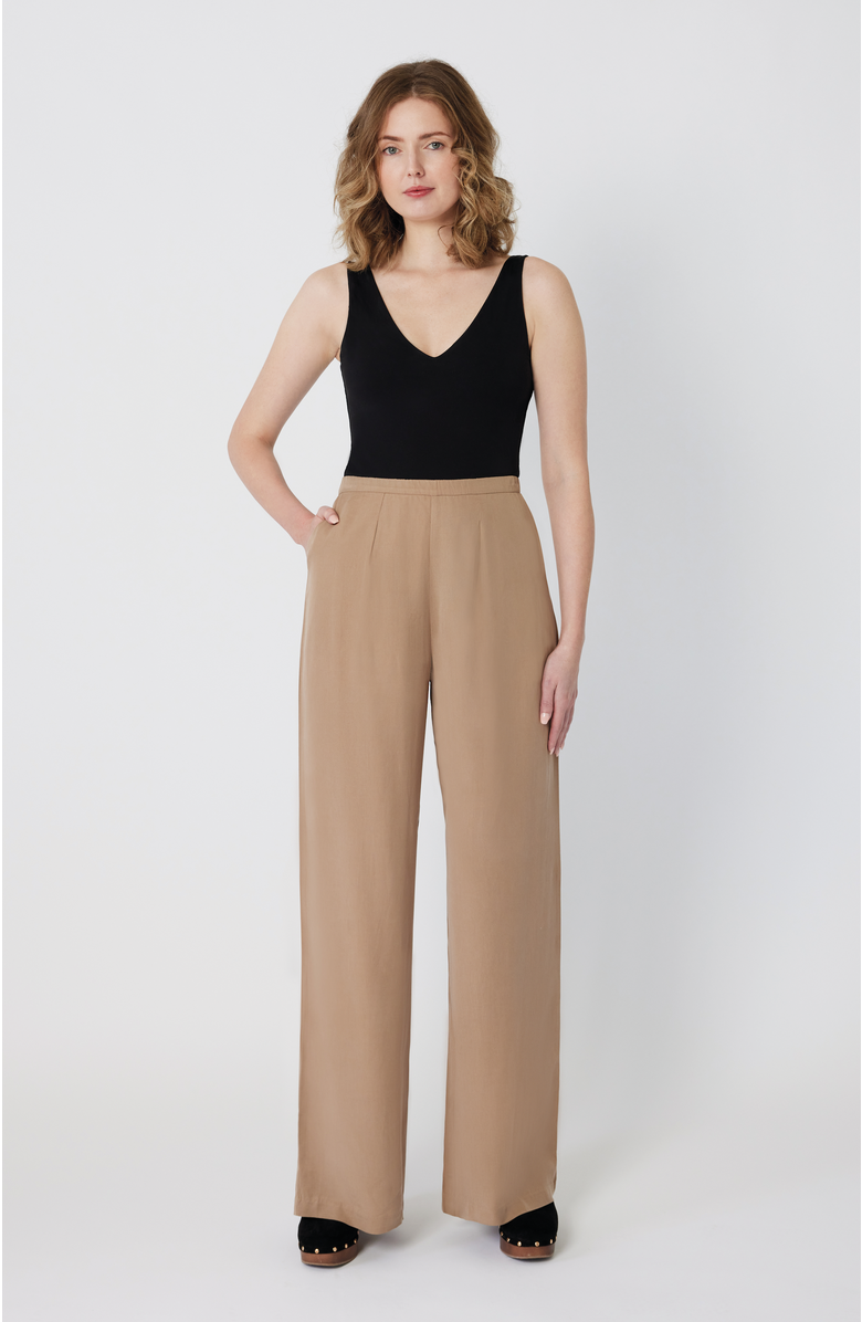 Aam The Label The Tall Wide Leg Pant For Full Hips, Alternate, color, Desert