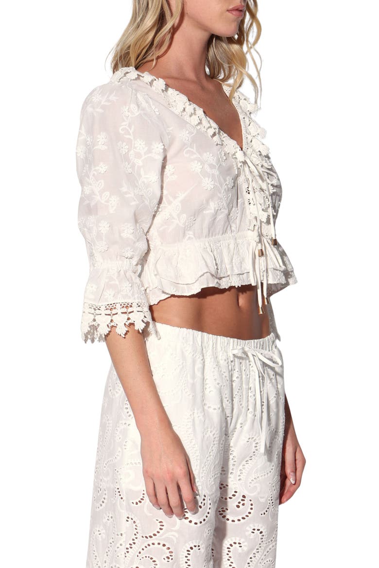 Bardot Top, Alternate, color, WHITE
