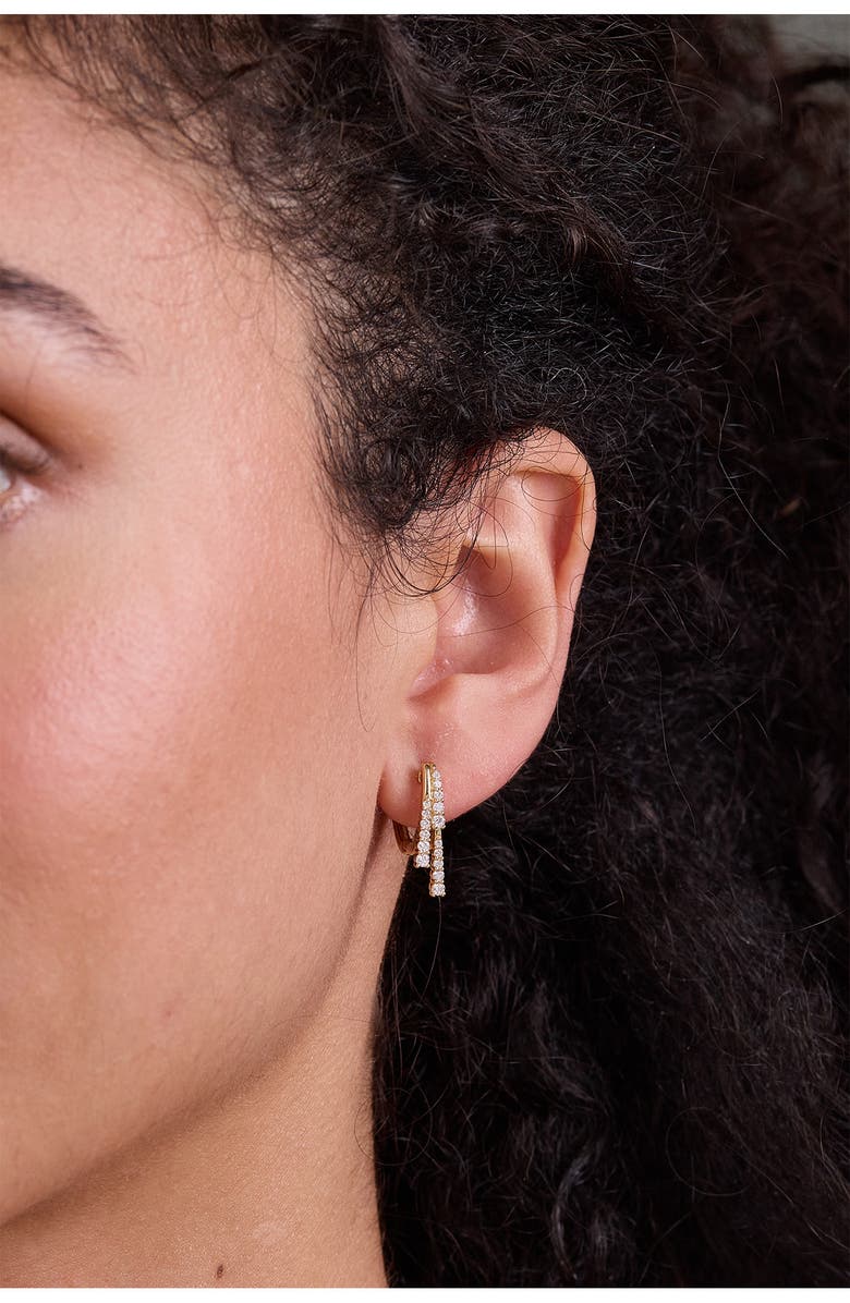 Bony Levy Audrey Diamond Pavé Hoop Earrings, Alternate, color, 18K Gold