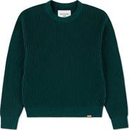 abercrombie kids Kids' Pleated Stitch Cotton Blend Crewneck Sweater