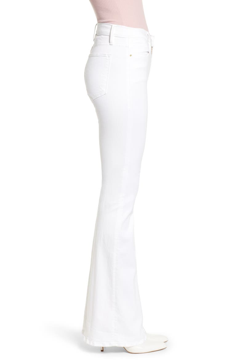 Le High Flare Jeans, Alternate, color, BLANC