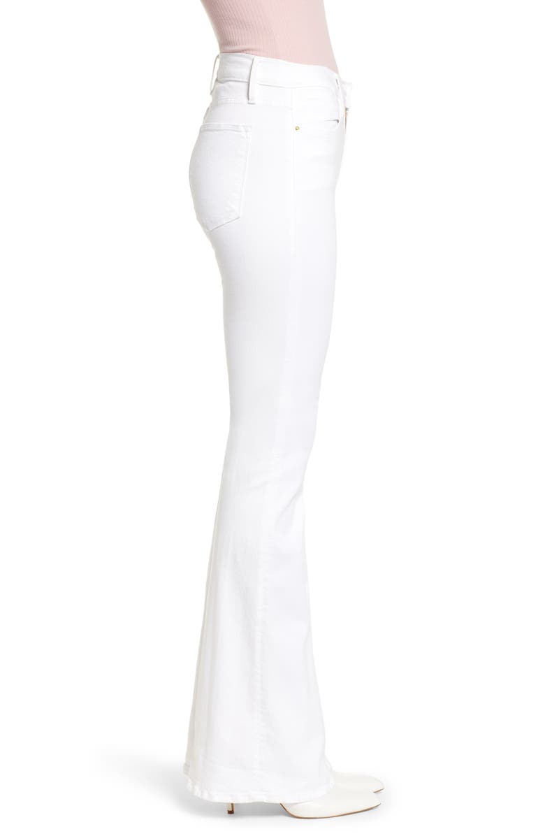 FRAME Le High Flare Jeans, Alternate, color, Blanc