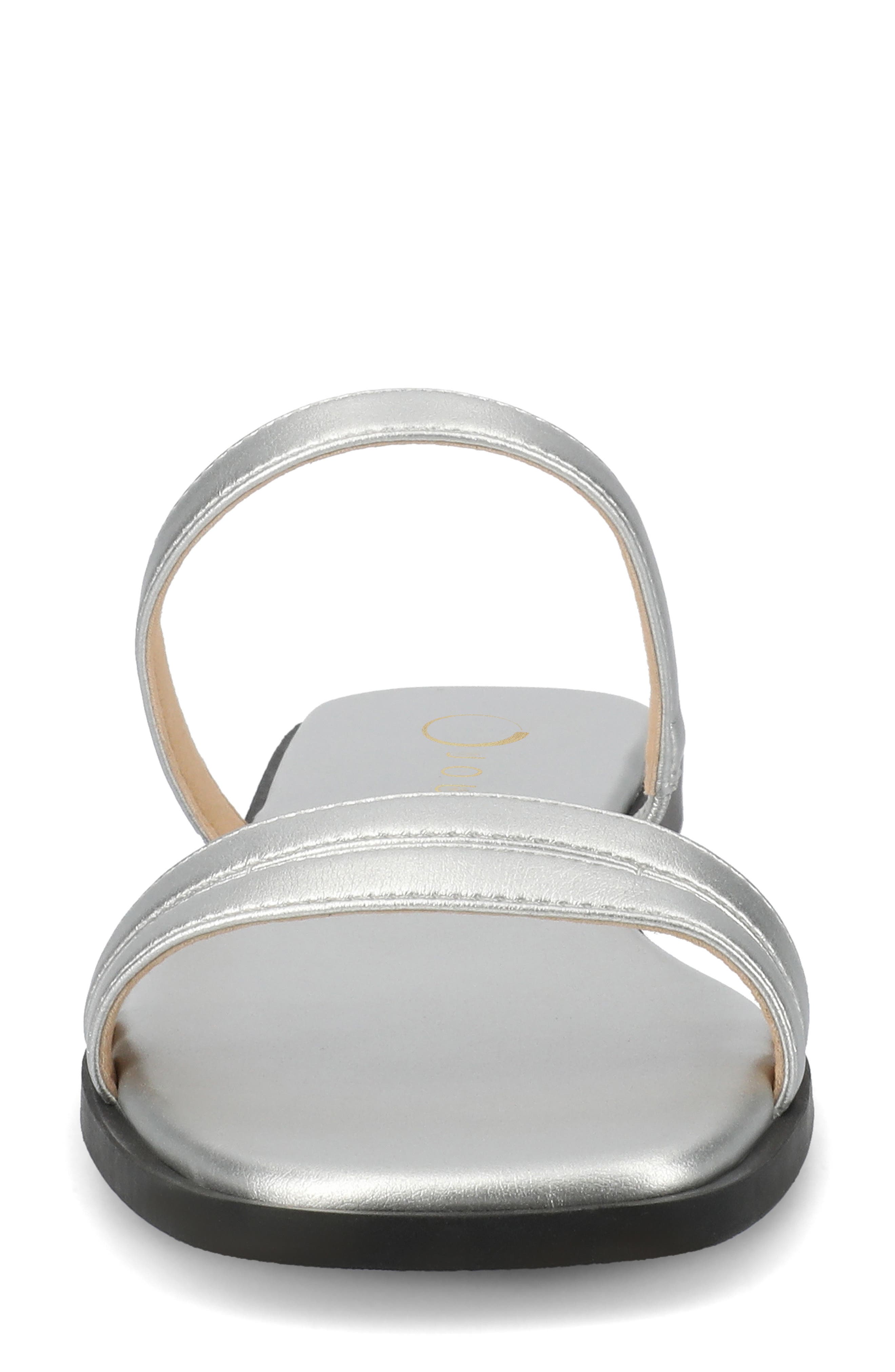 Journee Collection Brisa Slide Sandal, Alternate, color, Silver