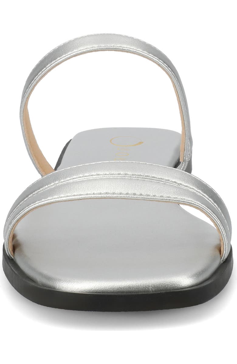 Journee Collection Brisa Slide Sandal, Alternate, color, Silver