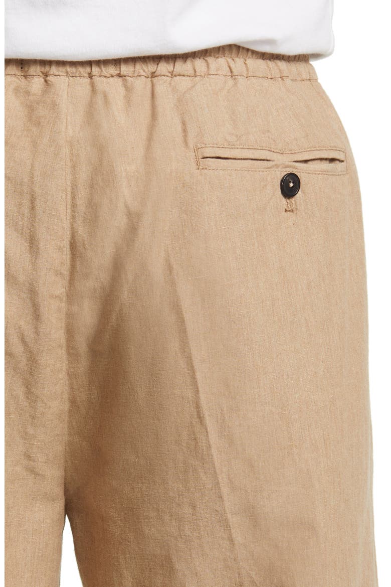 Button Front Linen Pants, Alternate, color, DUNE