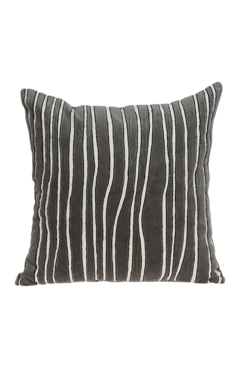 PARKLAND COLLECTION Pilan Transitional Pillow - 20" x 20" - Grey, Main, color,