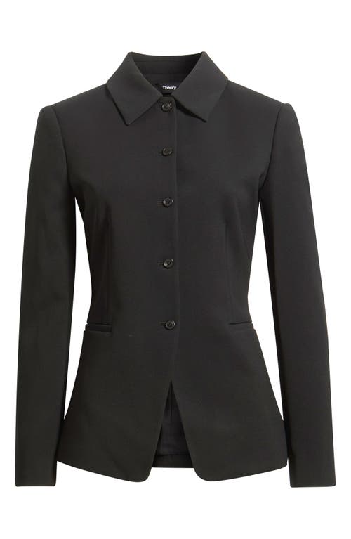 Theory Cutaway Jacket In Admiral Crepe In Black