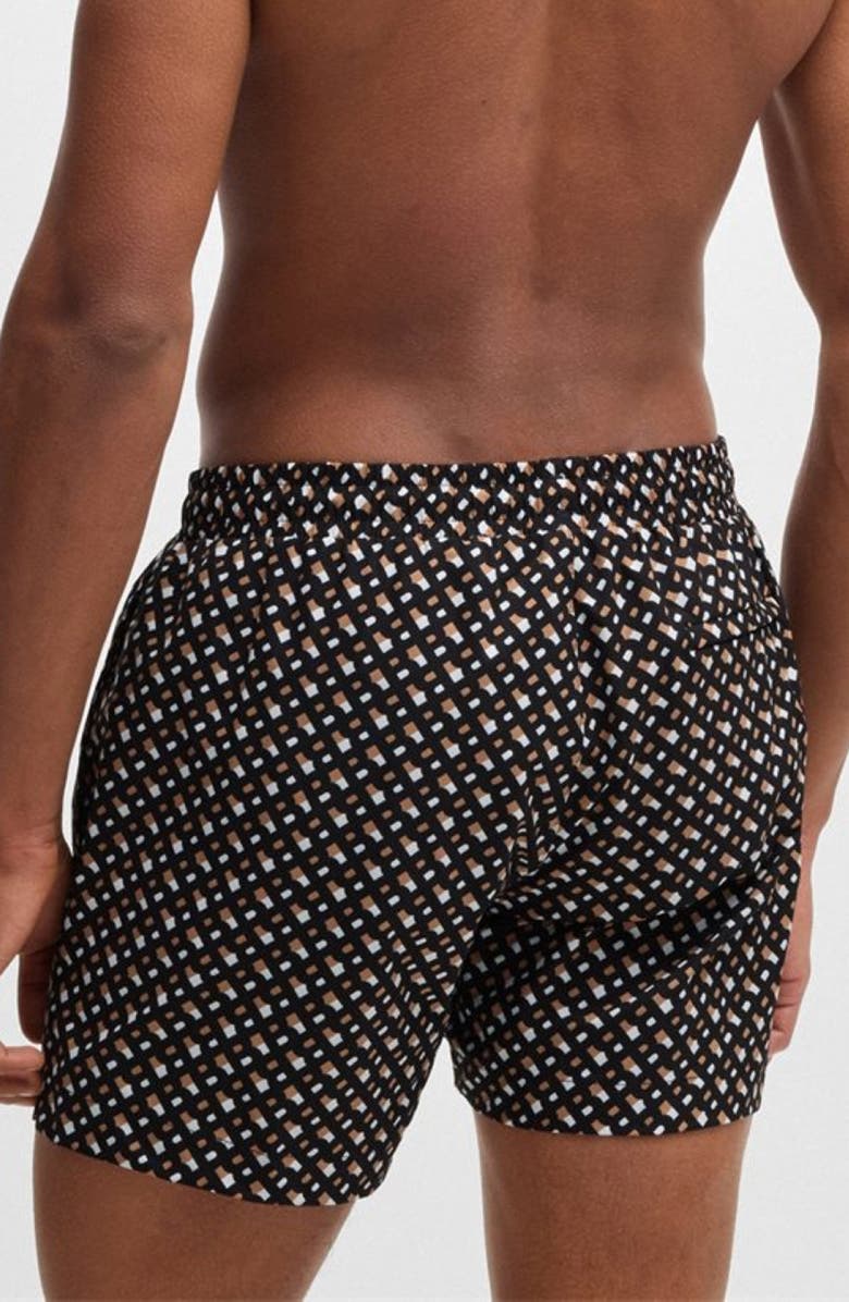 BOSS Manu New Swim Trunks, Alternate, color, Black