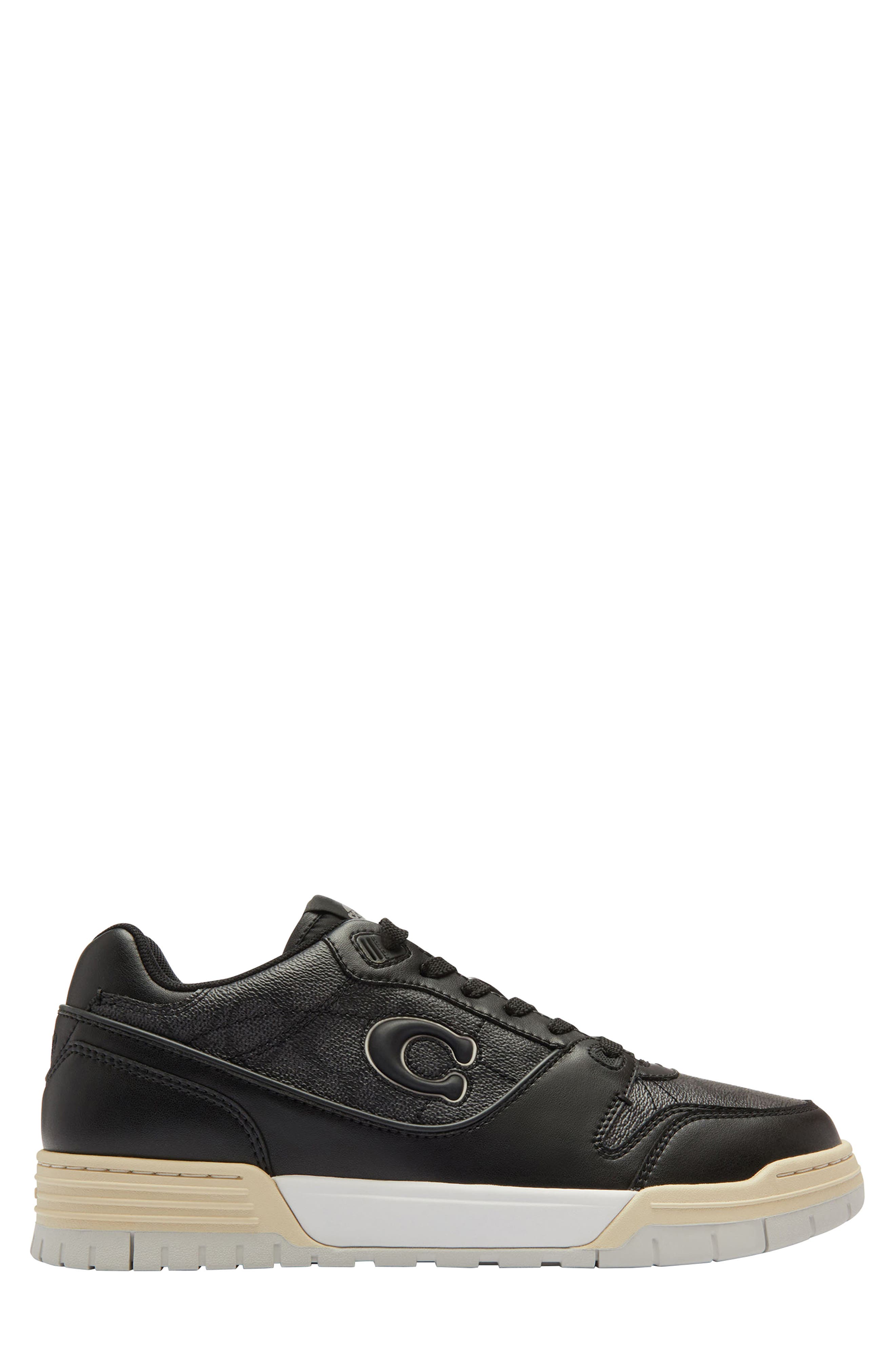 COACH Soho Logo Low Top Sneaker, Alternate, color, Charcoal/ Black/ Gum