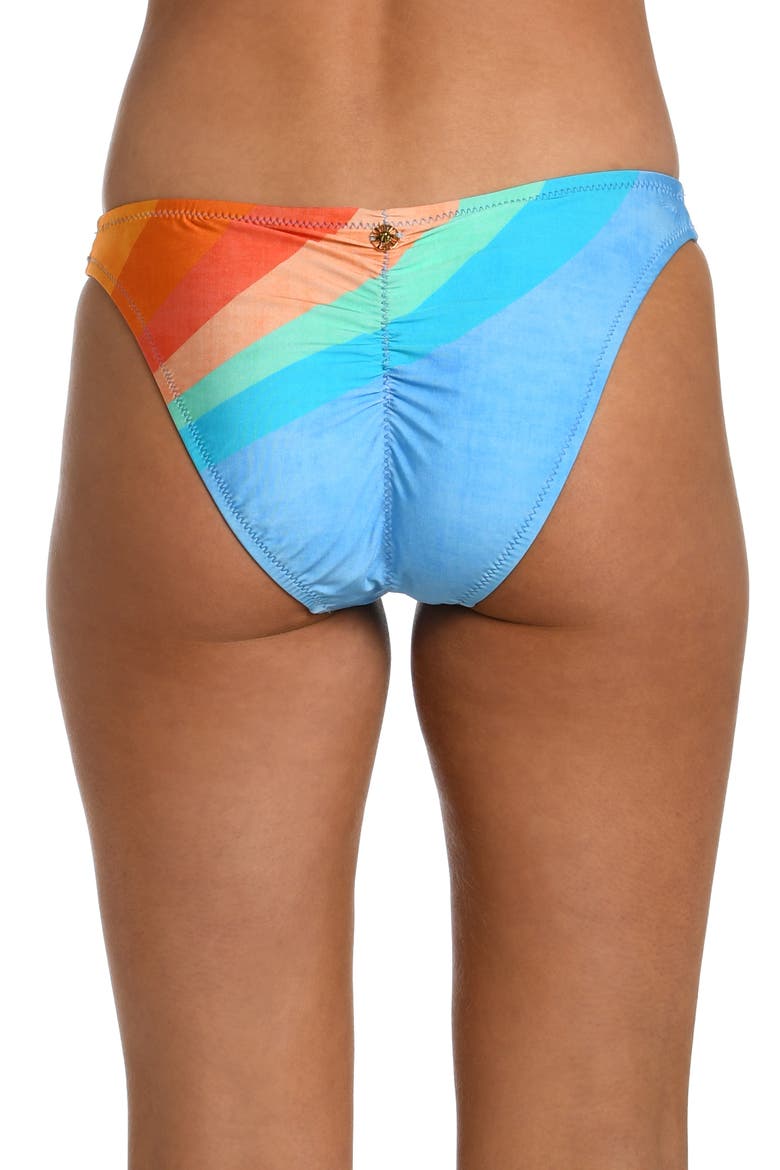 Mod Ruched Bikini Bottoms, Alternate, color, MULTI BLUE