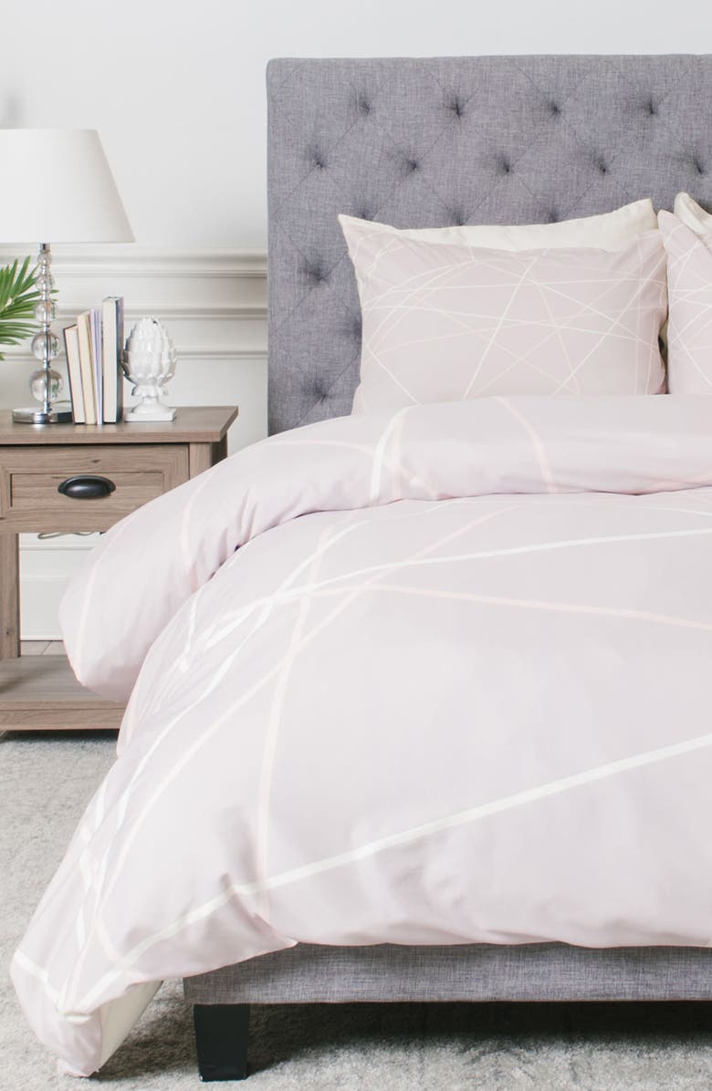 Deny Designs Pastel Lines Duvet Cover & Sham Set, Alternate, color, 