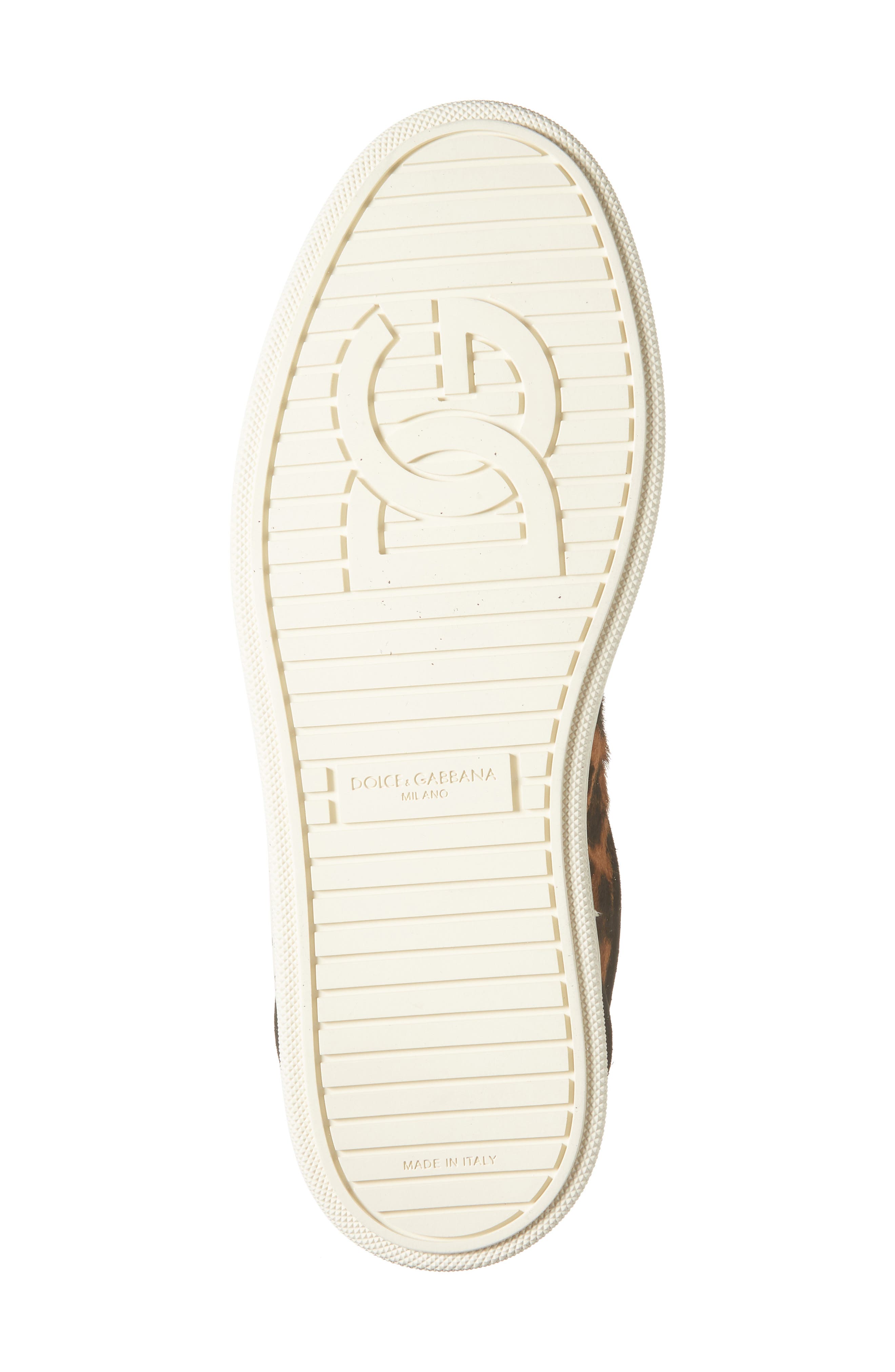 Dolce&Gabbana Saint Tropez Light Leopard Print Genuine Calf Hair Sneaker, Alternate, color, Hk5jf Leo F.naturale
