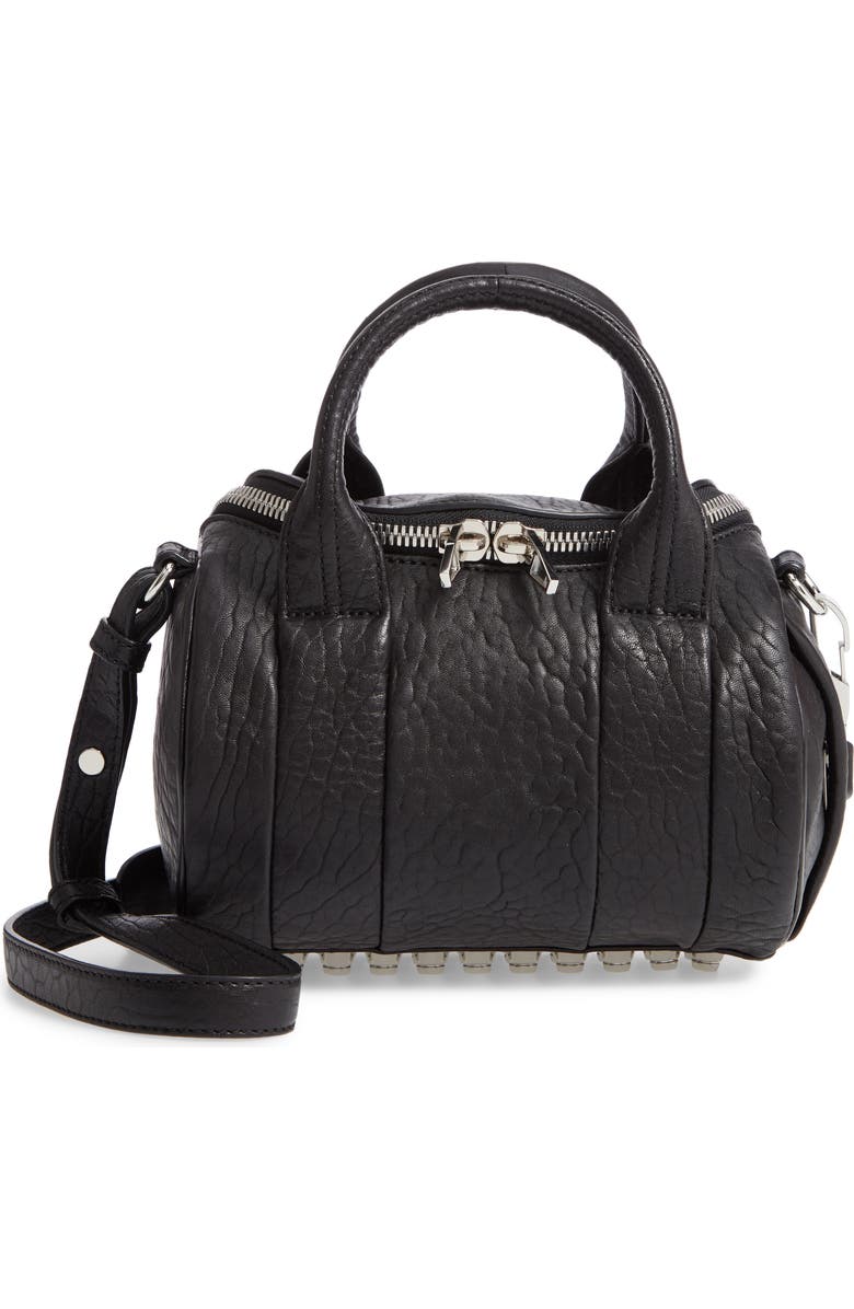 Alexander Wang Mini Rockie - Nickel Lambskin Leather Satchel, Main, color,