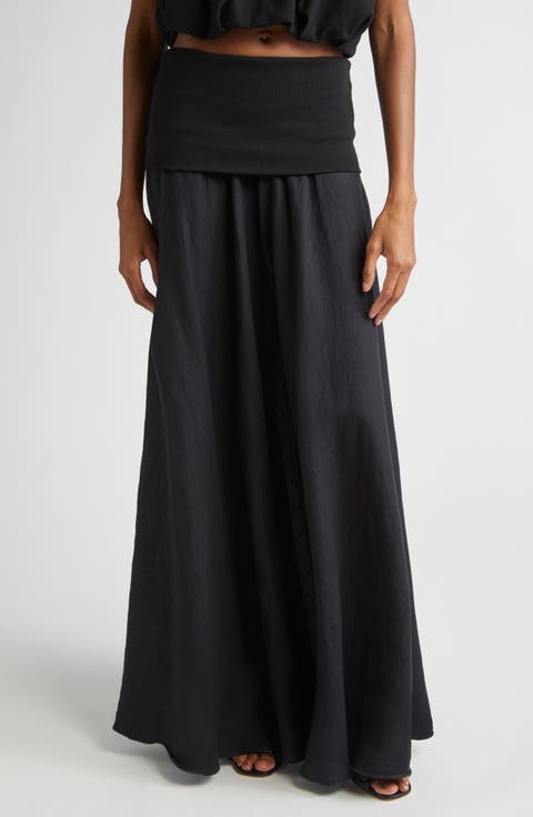Light & Sound Mixed Media Convertible Maxi Skirt/Dress