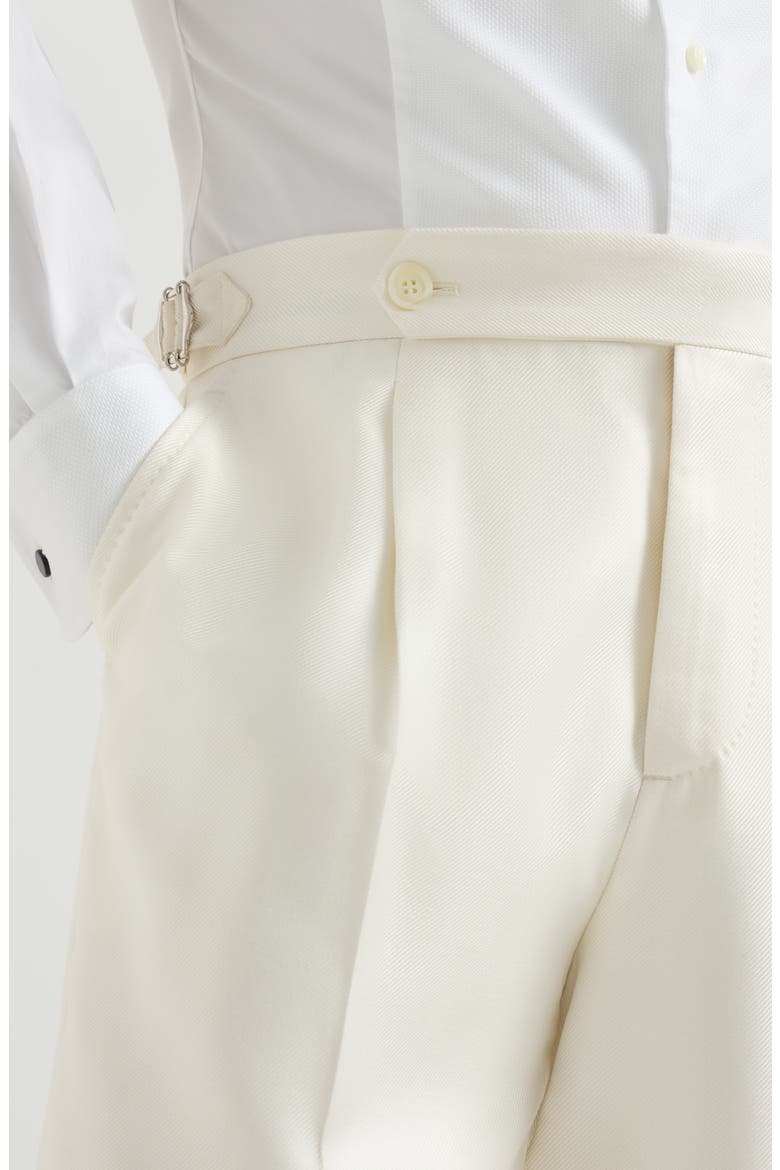Tuxedo trousers, Alternate, color, Off-White