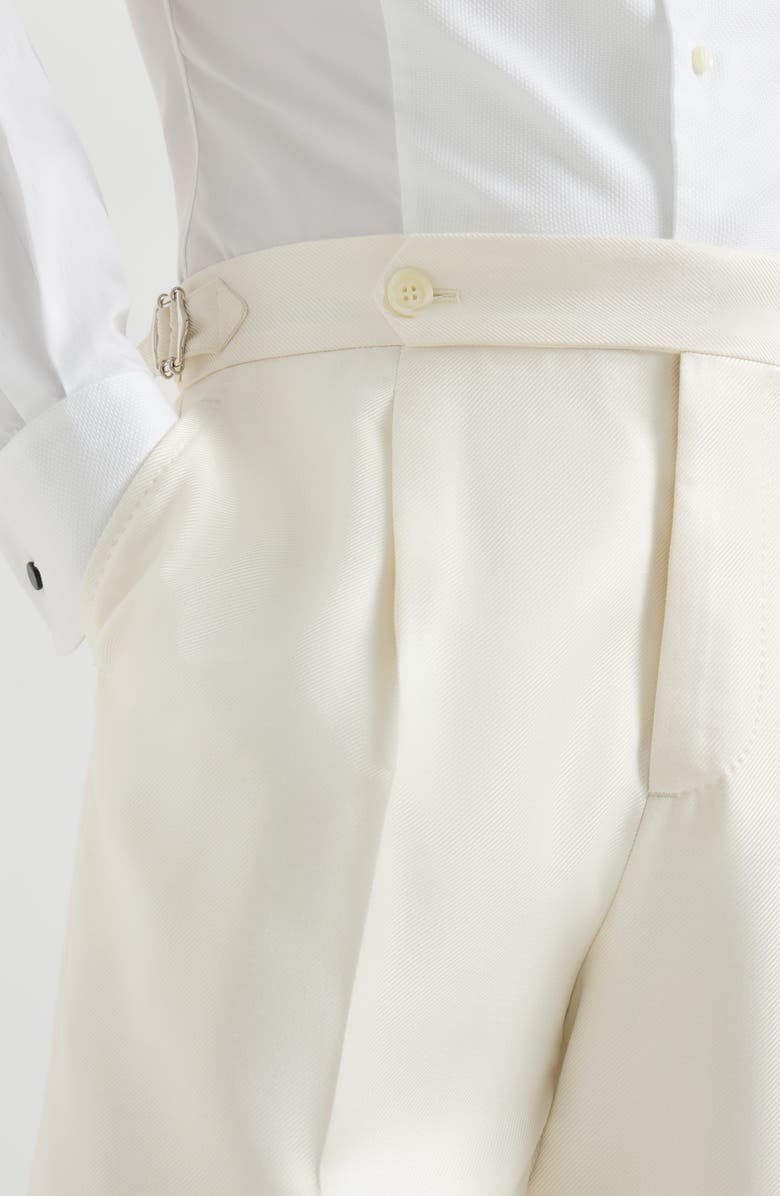 Brunello Cucinelli Tuxedo trousers, Alternate, color, Off-White