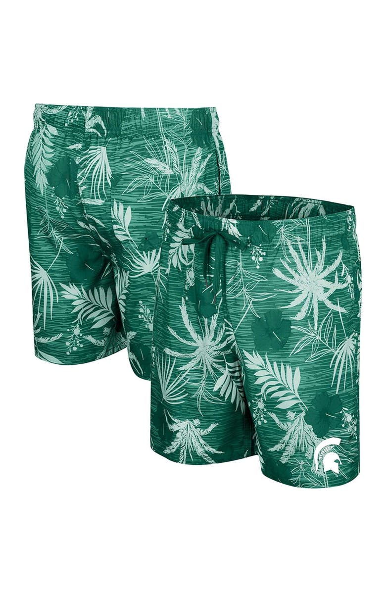 COLOSSEUM Men's Colosseum Green Michigan State Spartans What Else is New Swim Shorts, Main, color, Green