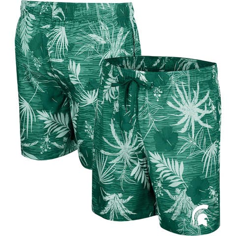 Men's Colosseum Green Michigan State Spartans What Else is New Swim Shorts
