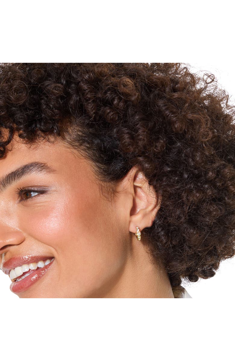 Kurt Geiger London Stone Huggie Hoop Earrings, Alternate, color, Crystal