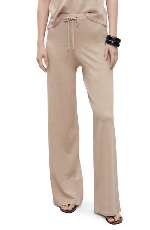 Knit Drawstring Straight Leg Pants