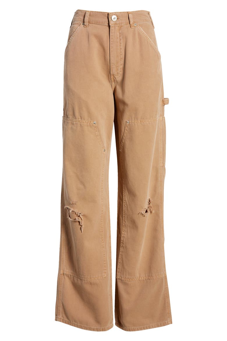 Distressed Cargo Pants, Alternate, color, TAWNY BIRCH