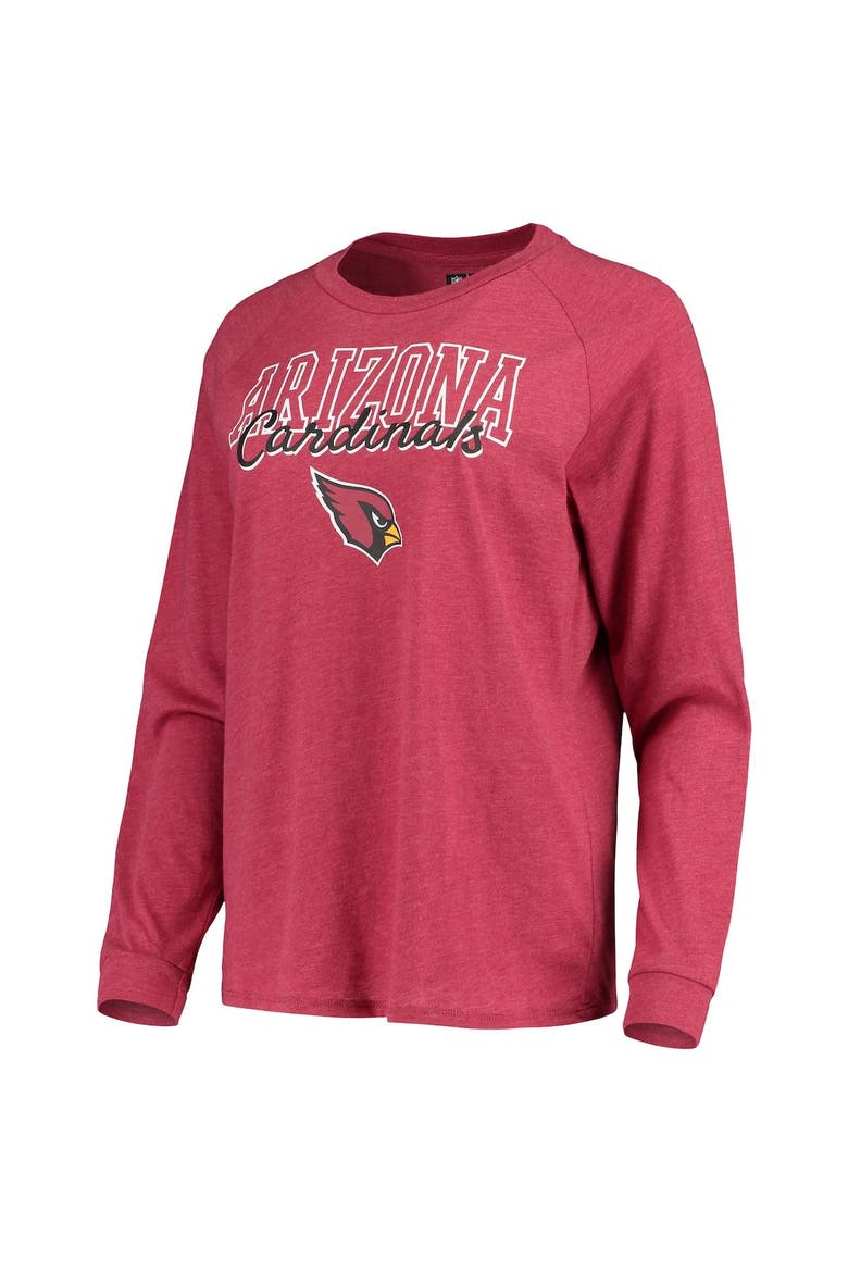 Women's Concepts Sport Cardinal Arizona Cardinals Meter Knit Long Sleeve Raglan Top & Shorts Sleep Set, Alternate, color, Cardinal