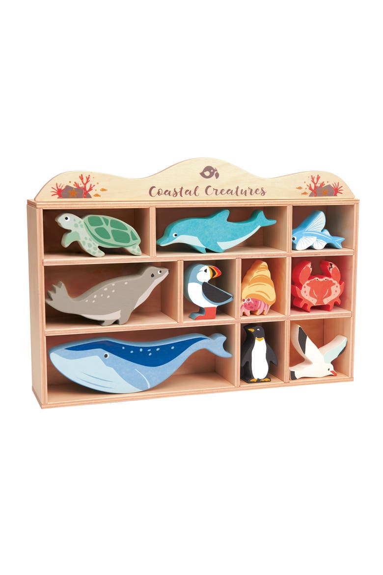 Coastal Creatures Wooden Playset, Main, color, MULTI