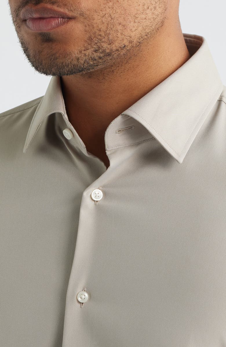 BOSS P Hank Slim Fit Dress Shirt, Alternate, color, Open Beige