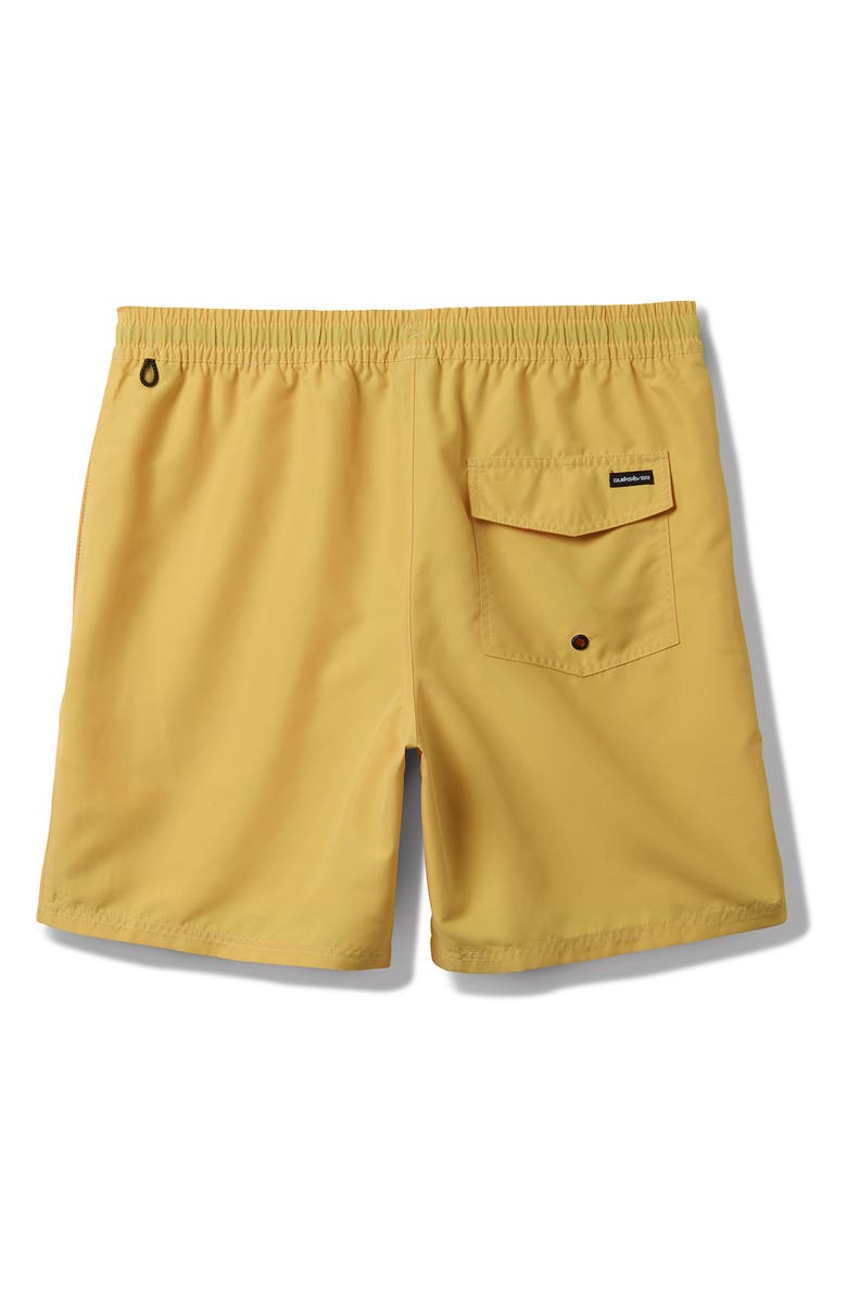 Quiksilver Everyday Solid Volley Swim Trunks, Alternate, color, Golden Haze