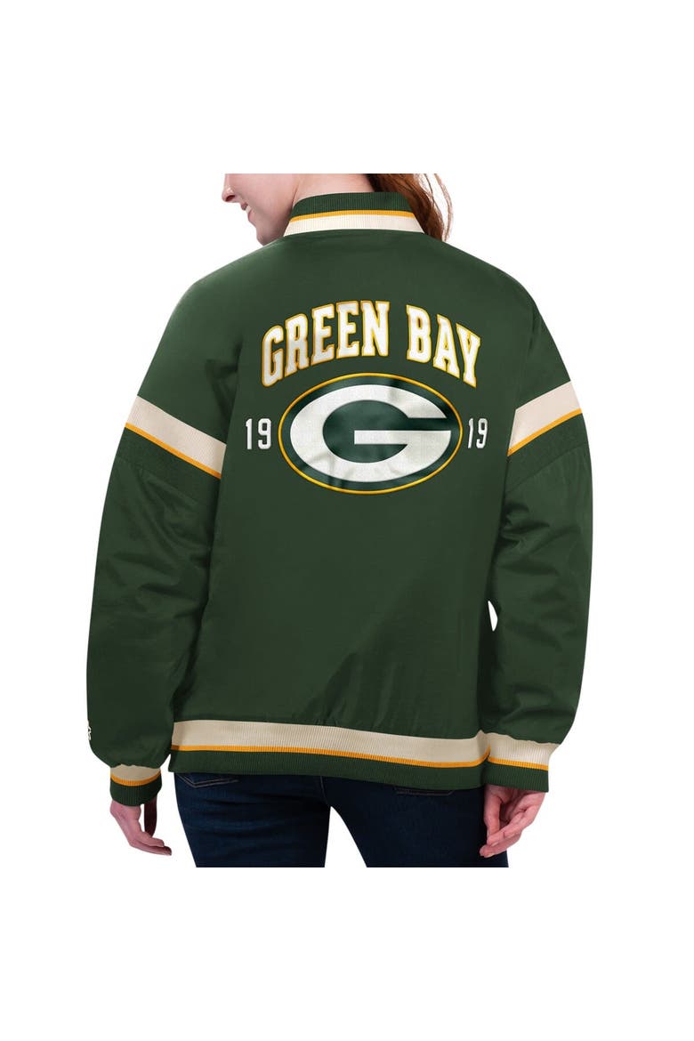 Women's Starter Green Green Bay Packers Tournament Full-Snap Varsity Jacket, Alternate, color, Green